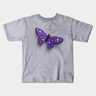 Real Butterfly Purple Kids T-Shirt